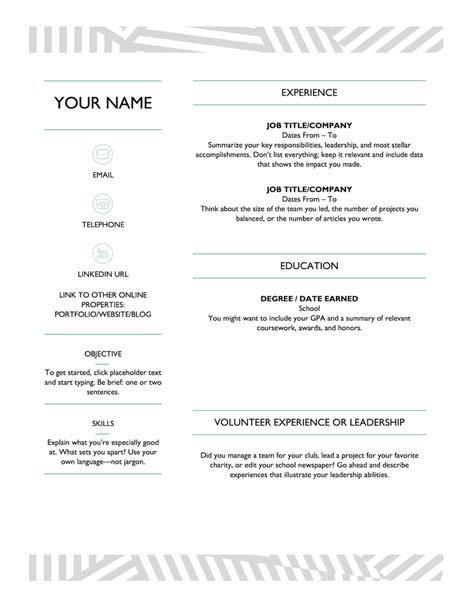 Image result for Modern CV Template Free
