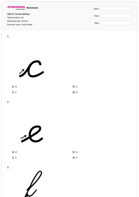 Afbeeldingsresultaten voor Cursive Worksheets Printable