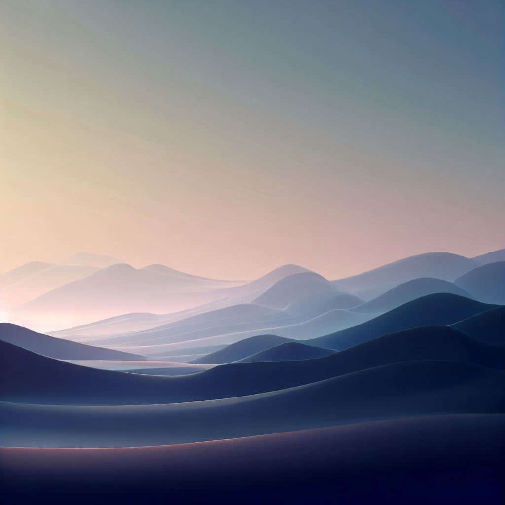 Visualize a landscape that resembles a normal distribution.