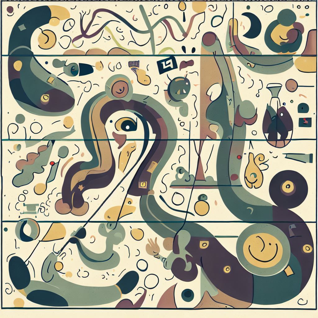 Illustrate a whimsical and imaginative diagram of the Glasgow Coma Scale.