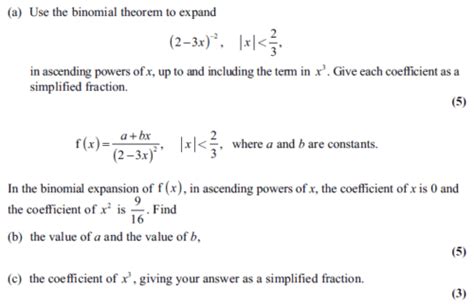 Résultat d’images pour Binomial with Negative Power Questions