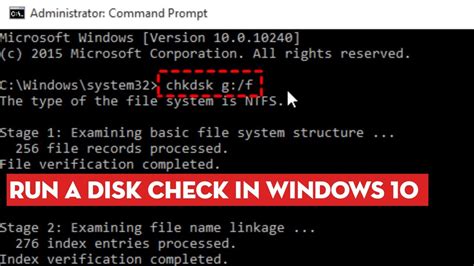 Image result for Check Disk Command Windows 1.0