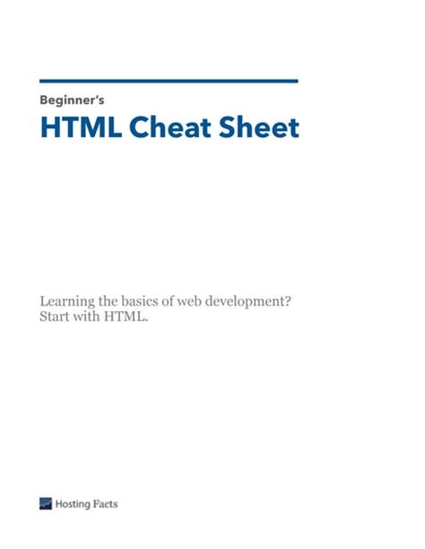 Image result for Basic HTML Cheat Sheet GCSE