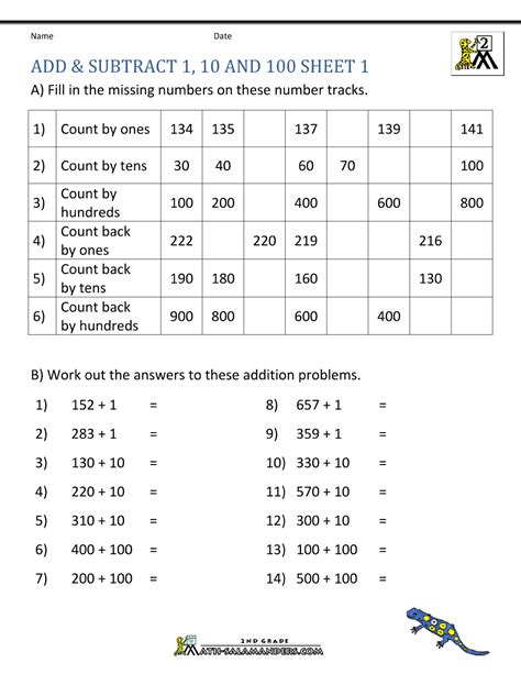 Adding and Subtracting Numbers Worksheet に対する画像結果