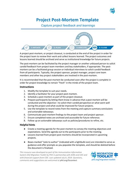 Image result for Post-Mortem Lessons Learned Template