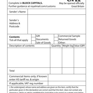 Image result for Small Packet CN22 Form