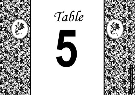 Toradh íomhá ar Table Numbers Free Printable Template