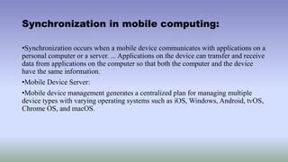 Image result for Data Synchronization in Mobile Computing