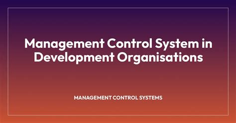 Image result for Management Control System Definition