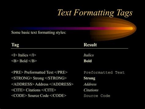 Image result for HTML Tag 8th Std
