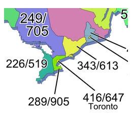 Image result for 289 Area Code