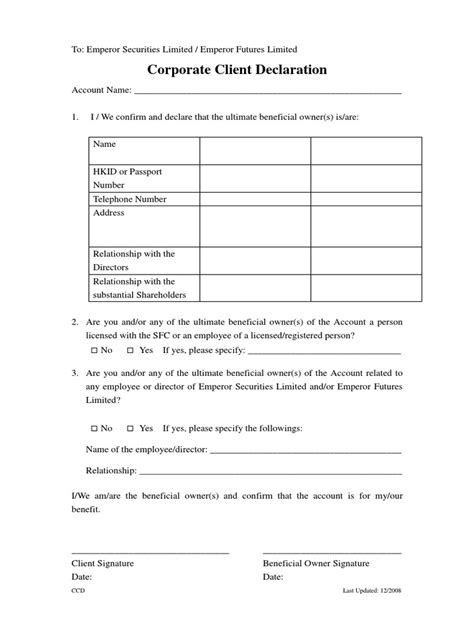 Image result for Client Declaration Form