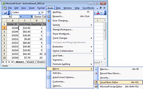 Toradh íomhá ar Microsoft Visual Basic Excel