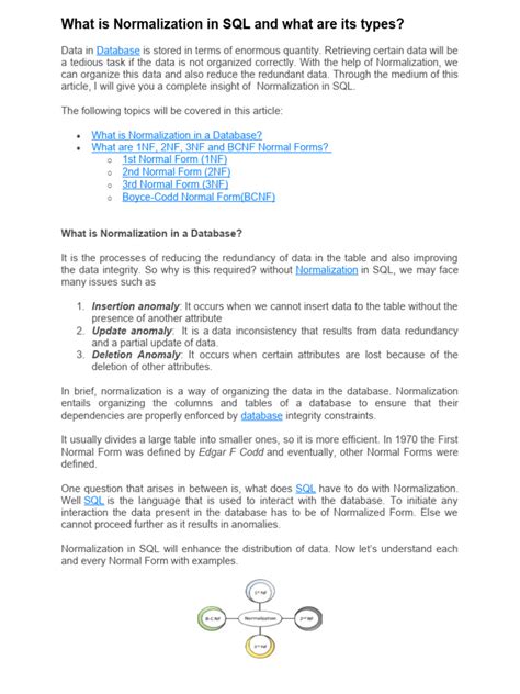 Image result for SQL Normilization Cheat Sheet