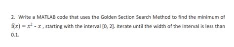 Image result for Golden Section Search Minimization MATLAB