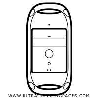 Image result for Apple Computer Coloring Page