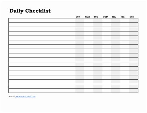 Daily Routine Checklist Template Excel に対する画像結果