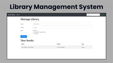 Code for Library Management System in HTML に対する画像結果