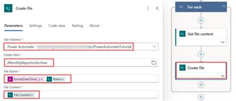 Toradh íomhá ar Microsoft Power Automate Copy File