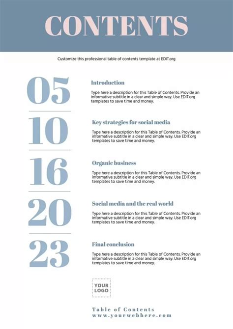 Image result for Index Template Examples