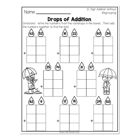 Image result for Place Value 2-Digit Addition Template
