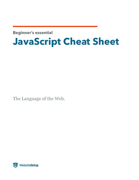 Toradh íomhá ar Cheat Sheet JavaScript