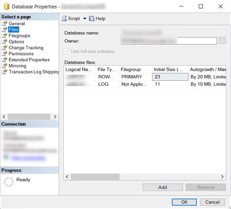 Image result for Create Database Name Filename Size