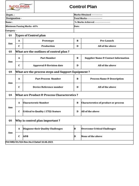 Control Plan Format に対する画像結果
