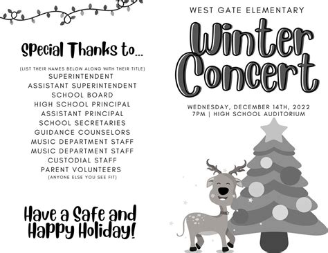 Image result for Elementary Concert Program Template