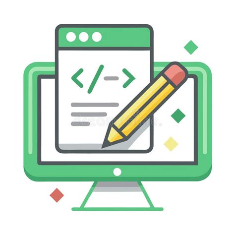 Toradh íomhá ar Vector Images Computer with Code On It