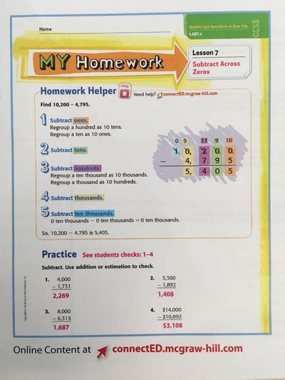 Answers to 4th Grade Math Homework に対する画像結果
