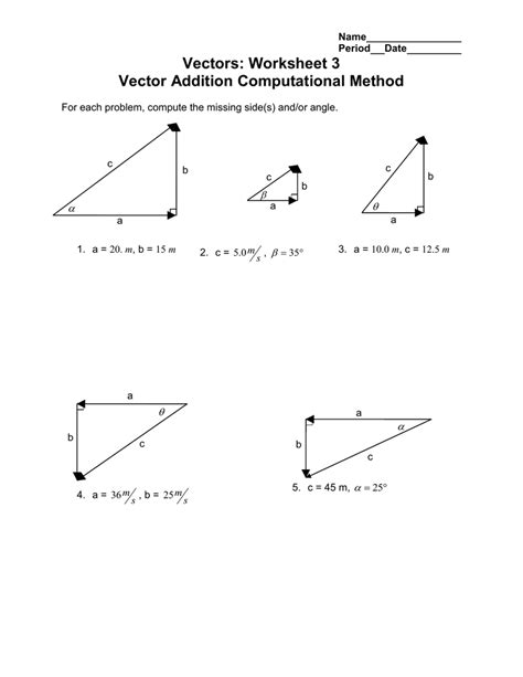 Image result for Vector Addition and Subtraction Practice Worksheets