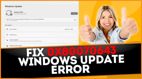 Image result for Windows Update Error Code 0X80070643