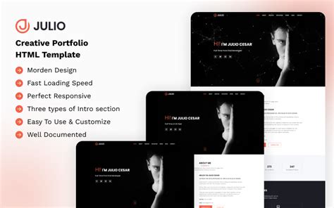Julio - Creative Portfolio One Page HTML Template