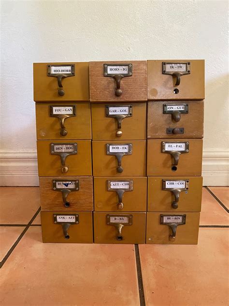 Afbeeldingsresultaten voor Library Card Drawers