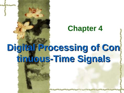 Image result for Continuous-Time Signal Processing