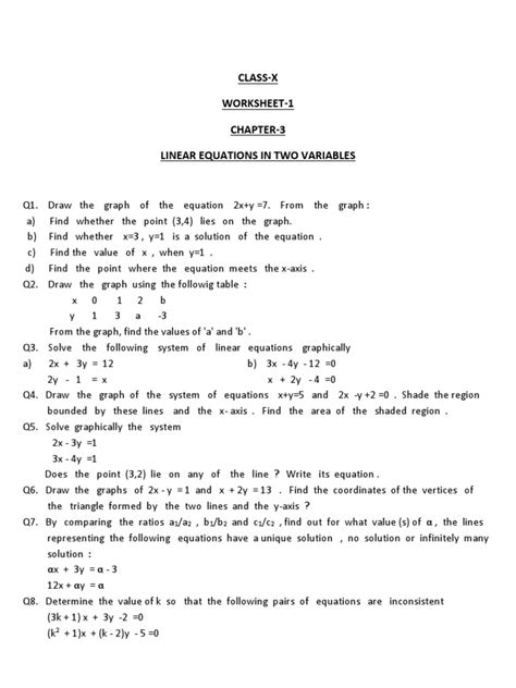 Image result for Two Variable Equations Worksheet