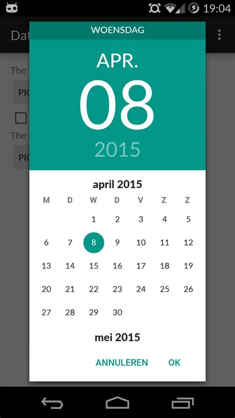 Afbeeldingsresultaten voor Time Picker in Android Code