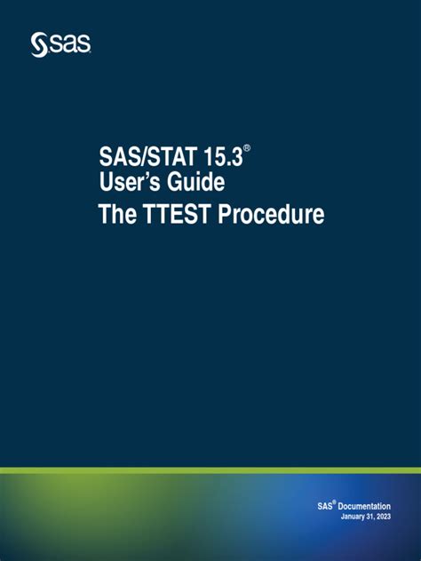 Image result for SAS Proc T-Test