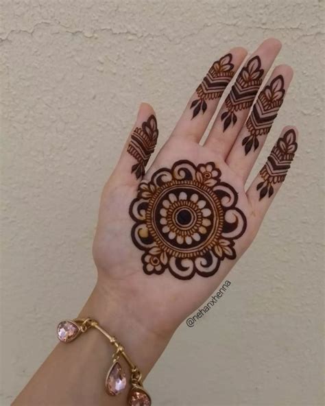 40 Modern Front Hand Mehndi Designs : Minimal Mandala Charm Mehndi 1 ...