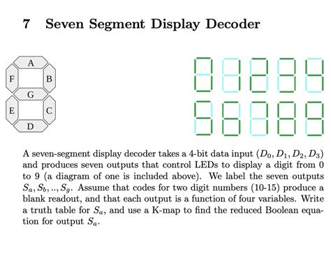 Afbeeldingsresultaten voor Number Display Decoder Chart