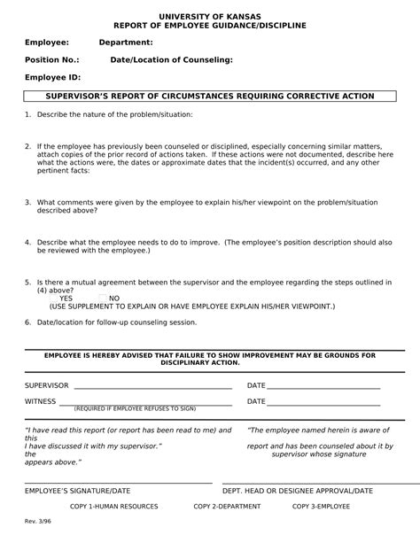 Image result for Example of Employee Write Up