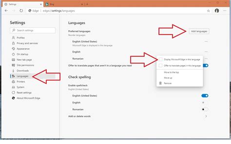 Image result for Change Language Edge