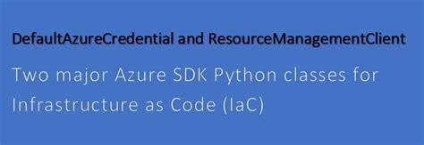 Working with Azure Python SDK Infra に対する画像結果