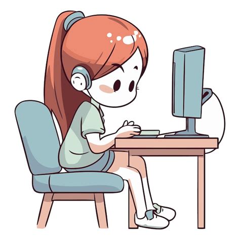 Image result for Computer Girl Cartoon