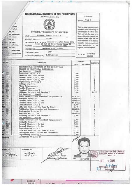 Image result for Transcript of Record Design