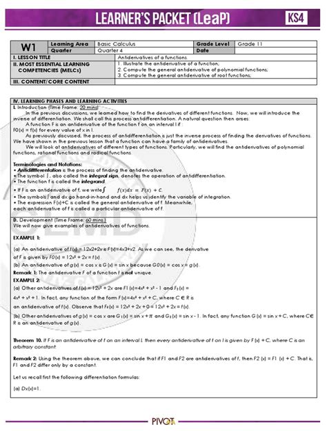 Image result for Basic Calculus Quarter 4 Module 1
