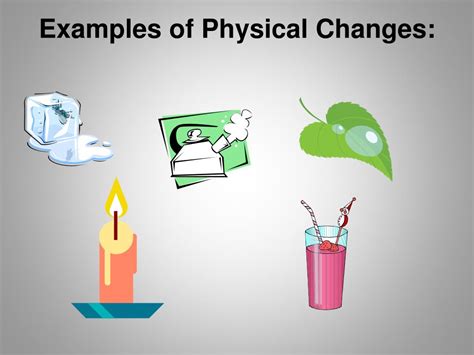 Image result for 20 Examples of Physical Changes