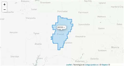 Image result for Central Indiana Zip Code Map
