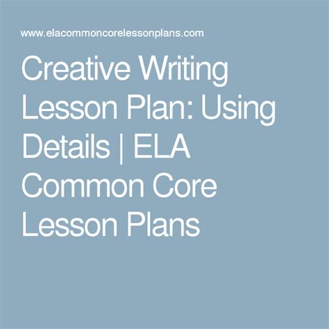 Lesson Plan for Creative Writing에 대한 이미지 결과